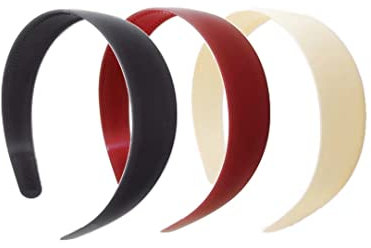 PMELCXD Haarreifen Satin, Harte Stirnbänder Satin Stirnbänder Stirnbänder Rutschfeste Band Haarbänder 3P, als Geschenk für Ihre Frau oder Freundin geeignet, 2,5 cm breit