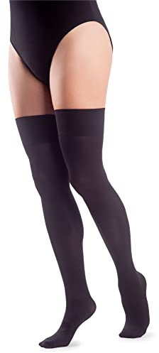 NOQ Calze da donna sopra al ginocchio, in microfibra, colore nero, lunghezza 60 denari, calde, per ragazze, uniforme scolastica, Chelsie, schwarz, Taglia unica