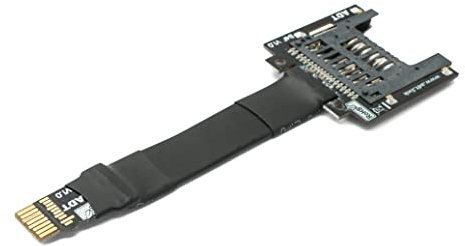 System-S SD Karte 10 cm Kabel Micro SD Stecker zu Standard Buchse Verlängerung Adapter
