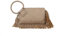 Metro Muse Clutch-Handtasche für Damen, veganes Leder, Taupe Fransen, Small