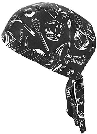IBLUELOVER Bandana Cap Herren Damen Kochmütze Atmungsaktiv Arbeitshut Outdoor Sport Kopftuch Fahrrad Mütze Baumwolle Kopfbedeckung Turbante Hotel Restaurant Chefs Hut Unisex Piratenhut