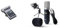 Zoom P4 PodTrak - Podcasting Mixer and Interface & Marantz Professional MPM-1000 - Studio Recording Condenser XLR Microphone with Desktop Stand and Cable – For Podcast and Streaming Projects