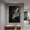 DFRES Afrikanischer Leopard Poster & Kunstdrucke Tier Wandbilder Modern Leinwand Bilder Wohnzimmer Schlafzimmer Wanddeko Bild GemäLde Bilder 60x90cm Kein Rahmen, Schwarz & Weiß