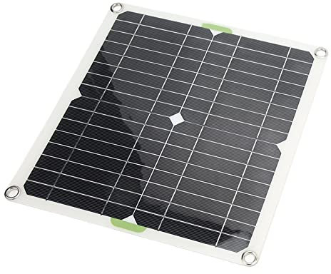 Luqeeg Kit de Panneau Solaire Portable - 200W 12V Kit de Panneau Solaire Monocristallin, Chargeur de Batterie Solaire étanche IP65 avec Clip de Batterie, Fil Allume-Cigare, Faisceau USB 10 en 1