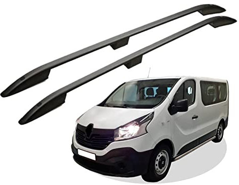 RC Royal Class Dachreling aus Aluminium eloxiert passend für Renault Trafic L1 kurz (SWB) Baujahr ab 2015 passgenau in Schwarz mit Allgemeiner Betriebserlaubnis (ABE)