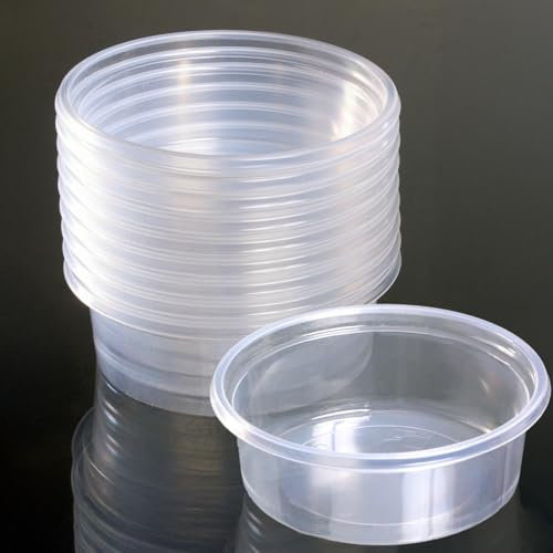REPTI ZOO Ersatzbecher KLAR Ø 50mm - passend für Reptizoo Futterhalter doppelt (SX01-4) Anzahl 100er Pack