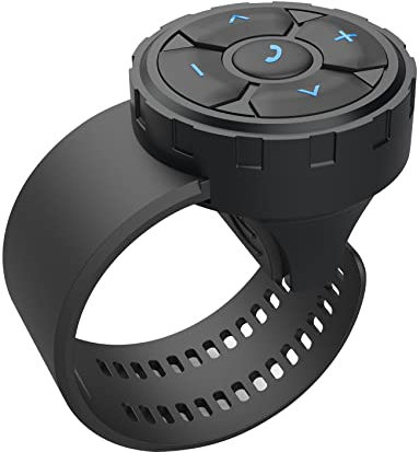 Mando a distancia para volante con botón multimedia para coche, bicicleta, moto, barco, IPX6, impermeable, compatible con iPhone, Samsung Galaxy y cualquier dispositivo Android