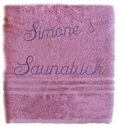 Bentini Saunatuch | Gr. 70 x 200 cm | Personalisiert | Individuell | Geeignet als Geschenkidee | Hohe Saugfähigkeit | Lange Haltbarkeit (Altrosa)