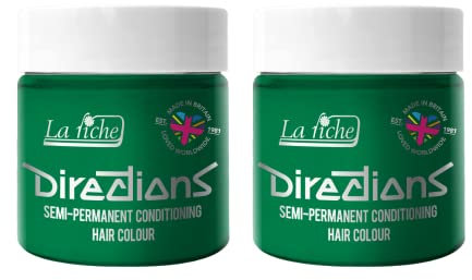 2 x La Riche Directions Semi-Permanent Hair Color Bote de 100 ml (Apple Green)