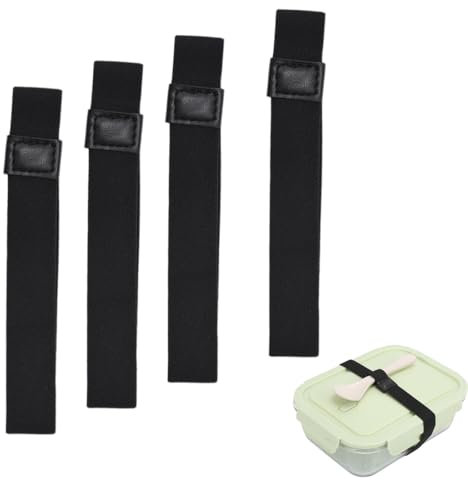 JTKREW 4 Stück Bento Box Gurt,Bento Box Strap,Bento Box Band, Elastische Befestigungsgurte für Lunchboxen Ersatz für Bento-Box-Band, für Zuhause, Reisen, Camping, Picknick