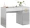 Vicco Schminktisch Adela, Kosmetiktisch, Weiß Hochglanz, 115 cm mit 3 Schubladen