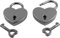 2 Stück Schloss Herz Vorhängeschloss, Mini Lock Vintage Vorhängeschlösser Schlüssel Vorhängeschlösser Herz Vorhängeschlösser mit Schlüsseln für Schmuck Aufbewahrungsboxe (Schwarz)