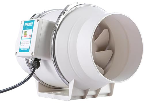 XLTEAM 75W Intake Fume Extractor Blower, Dust Extractor Ventilation Fan, 2600r/min High Efficiency Inline Fan, Air Volume 420m³/h, for Bathroom, Kitchen, Grow Tent