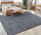 Paco Home Teppich Wohnzimmer Schlafzimmer Kurzflor Skandinavisches Boho Muster Geometrisch Rauten Motiv Einfarbig Weich Modern, Grösse:80x150 cm, Farbe:Anthrazit 6