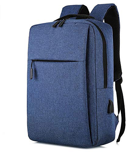 unycos - Mochila 15L para Portátiles y Netbooks de hasta 15,6 Pulgadas, Impermeable, Puerto de Carga USB, Mochila de Hombre y Mujer Ergonómica para Trabajo, Viajes, Colegio y Uso Diario (Azul)