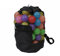 Netz-Rucksack mit Kordelzug, Robuste Aufbewahrungstasche für Strandspielzeug, für, Nylon/Strand/draußen/kompakt (BLACK)