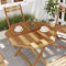 Homgoday Tischplatte Ersatztischplatte Holztischplatte Ersatzplatte Holz Platte für Gartentisch Beistelltisch Esstisch Bistrotisch 80x80x2,5 cm Achteckig Massivholz Teak