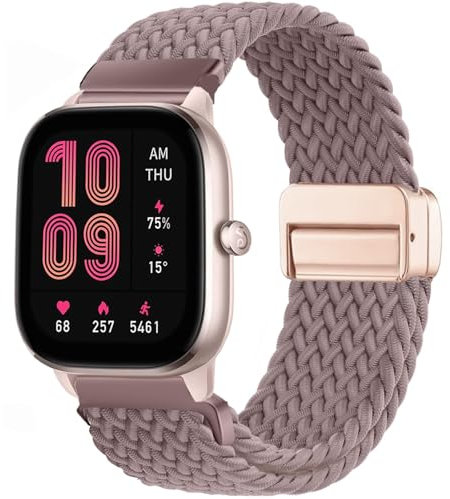 Issinlky cinturino nylon intrecciato per Amazfit GTS 4/GTS 4 Mini, GTS 3, GTS 2/GTS 2 Mini/GTS 2e, GTS, cinturino elastica da 20 mm per Amazfit Bip 3/Bip 3 pro, Bip U/Bip U Pro, Bip S/Bip S Lite, Bip