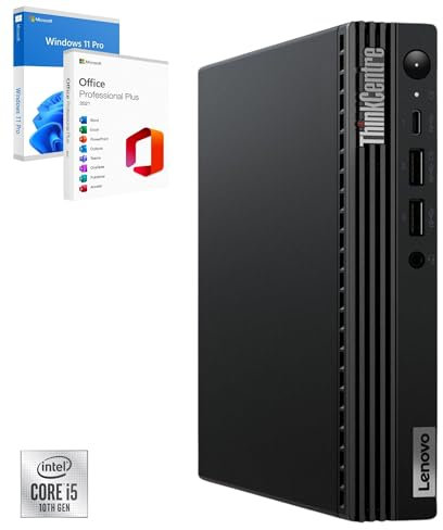 Lenovo Think centre Mx0Q mini PC | Core i5-10500T fino a 3,8 GHz |16GB RAM |1 Tera SSD NVMe | HDMI USB Type-C Win11 Pro Wifi MSOffice Garanzia 36 Mesi (Solo PC)