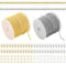 Graplan 2 STK 5M Gliederkette Meterware Silber, Gold für Schmuckherstellung Mit 120 Biegeringe und 60 Karabinerverschlüssen, Ketten Basteln für DIY Halskette