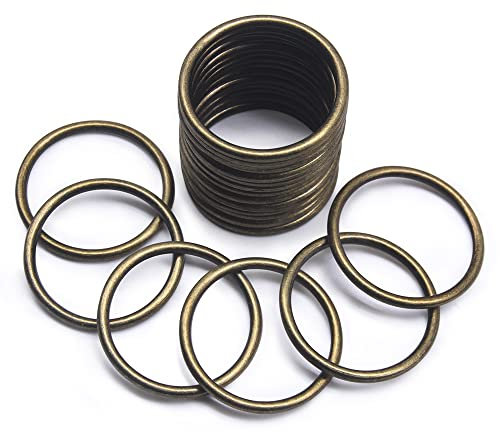 Jamsinmu Metallring Robuste O-Ringe Mehrzweck für Heimwerker-Zubehör, Gürtel und Hundeleinen Bastelzubehör Bronze 50mm