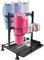 Yiomxhi Botellero para Stanley, Organizador de Botellas de Agua de Altura Ajustable, Soporte Botellas Tazas con Bandeja de Drenaje, Portabotellas para Encimera Cocina, Negro