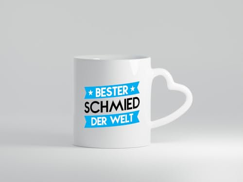 Bester Schmied | schmieden - Herzhenkel Tasse - Kaffeetasse/Geschenk/Familie