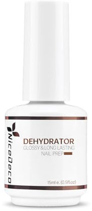 NICEDECO 15ML Nail Dehydrator, Natural Nail Prep Dehydrate, Air Dry for Acrylic Nails and Gel Nail Polish, Reduces Lifting for Longer Lasting Manis, Gel Bonding Base Varnish, Manicure Bonder Liquid