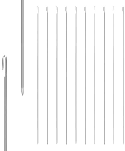 CLISPEED 10pezzi Aghi Per Perline Sottile Per Uncinetto Per Bigiotteria e Ricamo Strumenti Per Creazione Gioielli Accessori Per Perline Materiale Resistente e Facile Da Usare