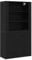 vidaXL Highboard Schwarz Eiche Ingenieurholz