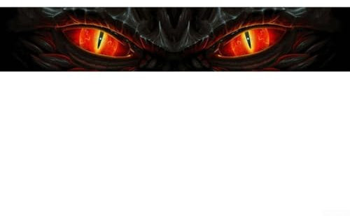 Adhesivo de vinilo personalizado para parabrisas trasero, diseño de ojo de dragón