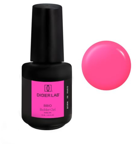DIDIER LAB BBIO Builder Gel in a Bottle - Rose Life - Saubere Formel frei von HEMA und TPO - Selbstnivellierendes Aufbaugel für Gelnägel - LED UV Gel zur Stärkung Nägel - 15ml
