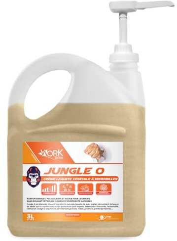 Jabón manos natural microbolas vegetales – Sin disolventes – JUNGLE O 3 L – Bomba integrada