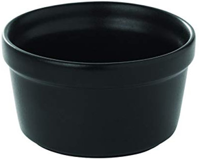 Visiodirect Lot de 12 Ramequins Noir en grès - 15cl