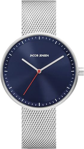 Jacob Jensen Damen Analog Quarz Uhr mit Edelstahl Armband JJ289