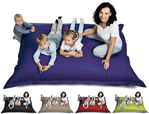 sunnypillow XXL Sitzsack, Sitzkissen aus Kunstleder Outdoor & Indoor 180 x 145 cm mit 380L Styropor Füllung Sessel für Kinder & Erwachsene Sofa Beanbag viele Farben und Größen zur Auswahl Violett