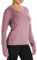 icyzone Damen Laufshirt Langarm Sport Shirt mit Daumenloch Fitness Yoga Oberteil (S, Rose Wine)