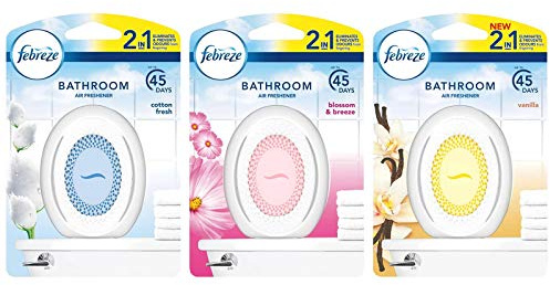 1 x Single Triple Pack Febreze 2in1 Bathroom and Small Spaces Air Freshener 7.5 ml.