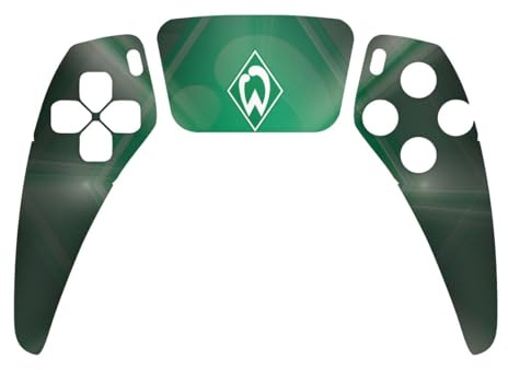 DeinDesign Skin kompatibel mit Sony PlayStation 5 Controller PS5 Folie Sticker SV Werder Bremen Offizielles Lizenzprodukt Wappen