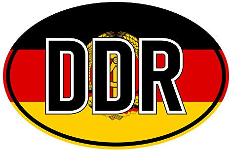Generisch Aufkleber Länderkennzeichen DDR | Sticker | Flagge | PKW | Auto | Autoaufkleber