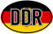 Generisch Aufkleber Länderkennzeichen DDR | Sticker | Flagge | PKW | Auto | Autoaufkleber