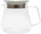 Tissting Jarra de Vidrio para Café, Servidor de café de vidrio con tapa, Café Jarra para Fabricación de Cerveza Manual Café Pava con Man go Aislante del Calor para Cafetería Restaurante(300ml)