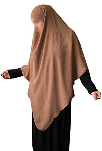 Yaqeen XL Khimar Dreieck Jazz Hijab für Muslima Kopftuch islamisches Gebetskopftuch, mocha