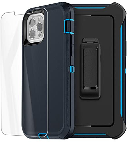 AICase for iPhone 13 Pro Max Case with Belt-Clip Holster, Screen Protector, Heavy Duty Protective Phone Case, Military Grade Full Body Protection Shockproof/Dustproof/Drop Proof Rugged Tough Cover
