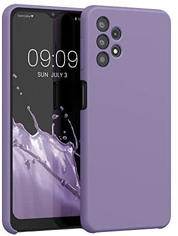 kwmobile Hülle kompatibel mit Samsung Galaxy A32 5G Hülle - Silikon Handy Case - Handyhülle weiche Oberfläche - kabelloses Laden - Veilchen Lila