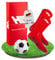 HF Training - 1 Paar Rutschfeste Fußball Socken in Rot mit schwarzen Noppen (Unisex) - Fussball-Socken mit Grip für Damen & Herren - Anti-Rutsch Fußballsocken lang - Sport-Socken atmungsaktiv