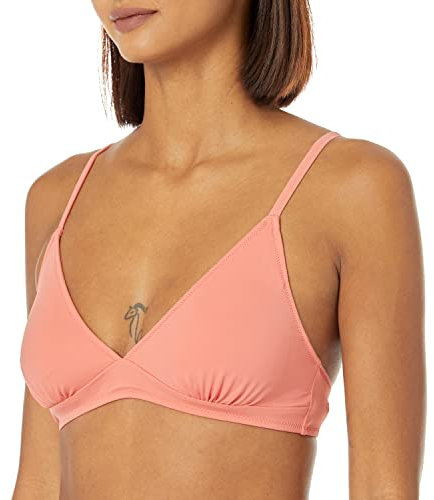 Amazon Essentials Haut de Maillot de Bain Bikini Classique Soutien Léger Femme, Rose Corail, 46