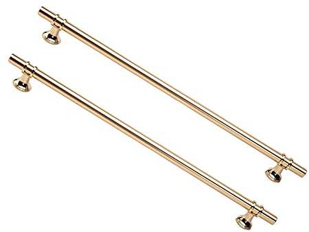 FEEIMOL 2 Stück Möbelgriffe Gold Griffe für Küchenschränke, Schrankgriffe 320mm Lochabstand Schubladengriffe Golden Griffe Schrank Türgriffe Küchengriffe Zinklegierung