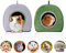 Lyneun Meerschweinchen Haus, Waschbar 1 Stück Meerschweinchen Betthöhle, Kleintier-Winter Warmes Haustierbett für Kaninchen, Chinchilla, Igel, Meerschweinchen, Eichhörnchen(Grau)