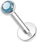 Labret Ohrstecker 16G Labret Schmuck Natürlicher Apatit Lippenringe G23 Titan Helix Knorpel Tragus Ohrringe Medusa Ring Lippenpiercing Monroe Schmuck 6mm Ohrstecker Silber Innengewinde